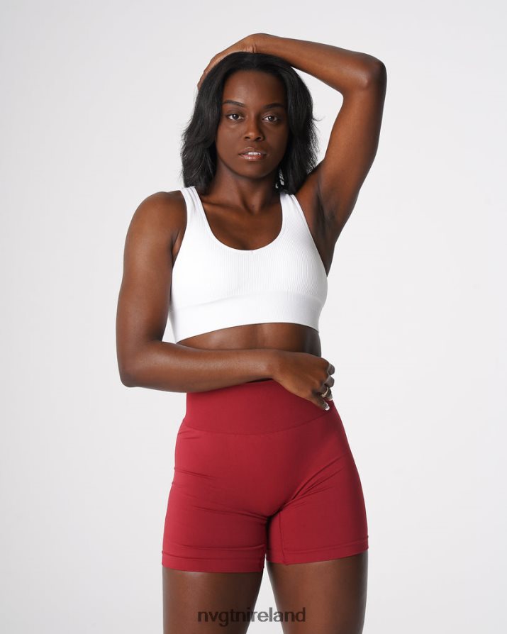 NVGTN Galaxy Ribbed Seamless Bra Fitness White Women VV2PRZ159