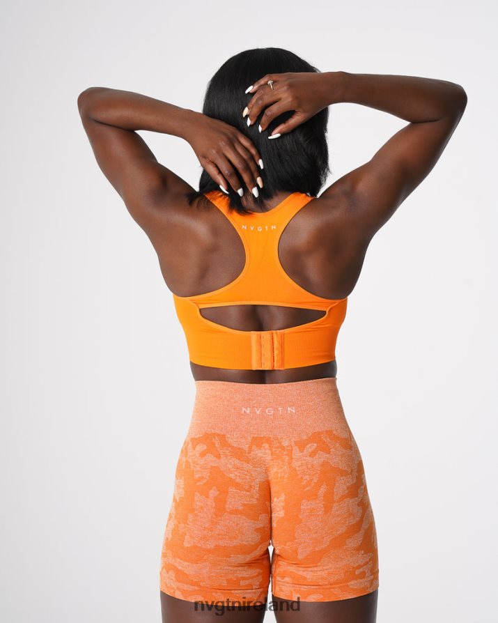 NVGTN Ignite Seamless Bra Fitness Tangerine Women VV2PRZ43