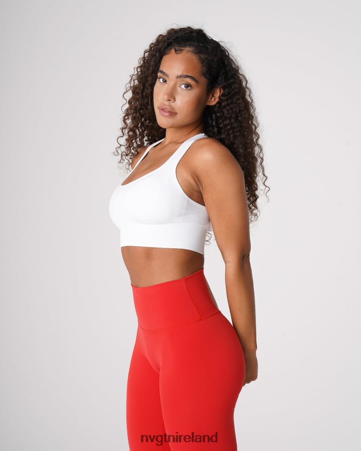 NVGTN Ignite Seamless Bra Fitness White Women VV2PRZ41