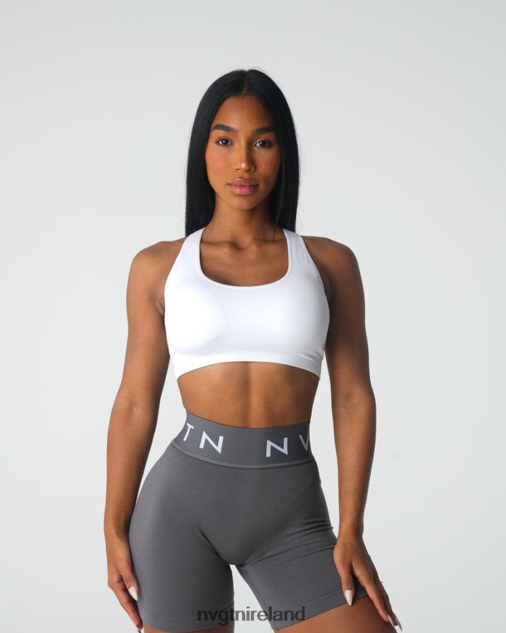 NVGTN Inspire Seamless Bra Fitness White Women VV2PRZ14