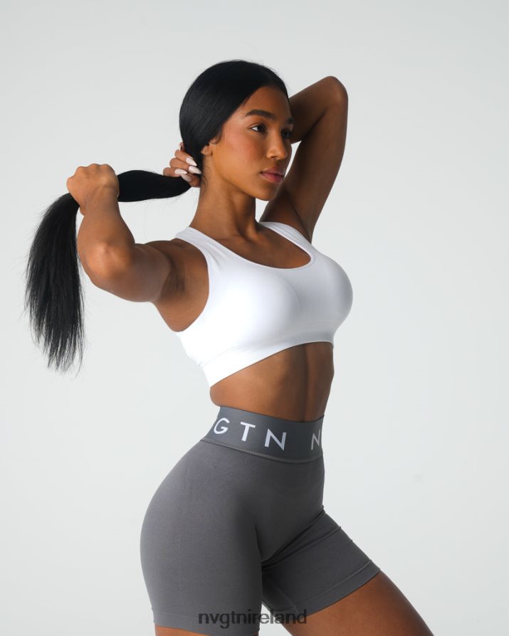 NVGTN Inspire Seamless Bra Fitness White Women VV2PRZ14