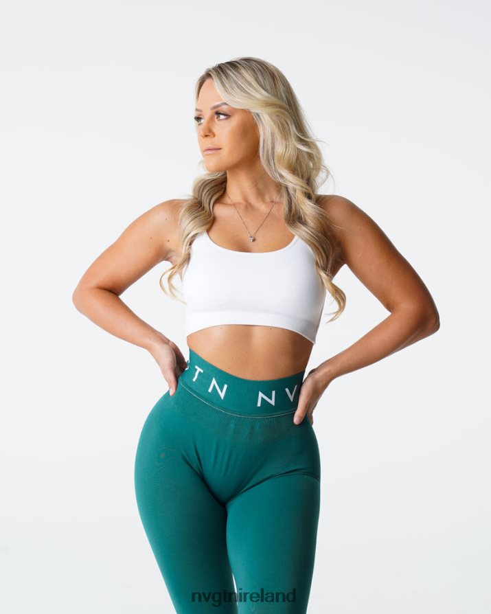 NVGTN Invincible Seamless Bra Fitness White Women VV2PRZ26