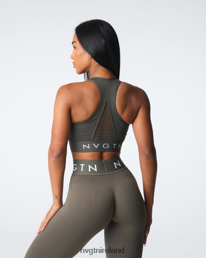 NVGTN Legacy Sport Seamless Bra Fitness Olive Women VV2PRZ23
