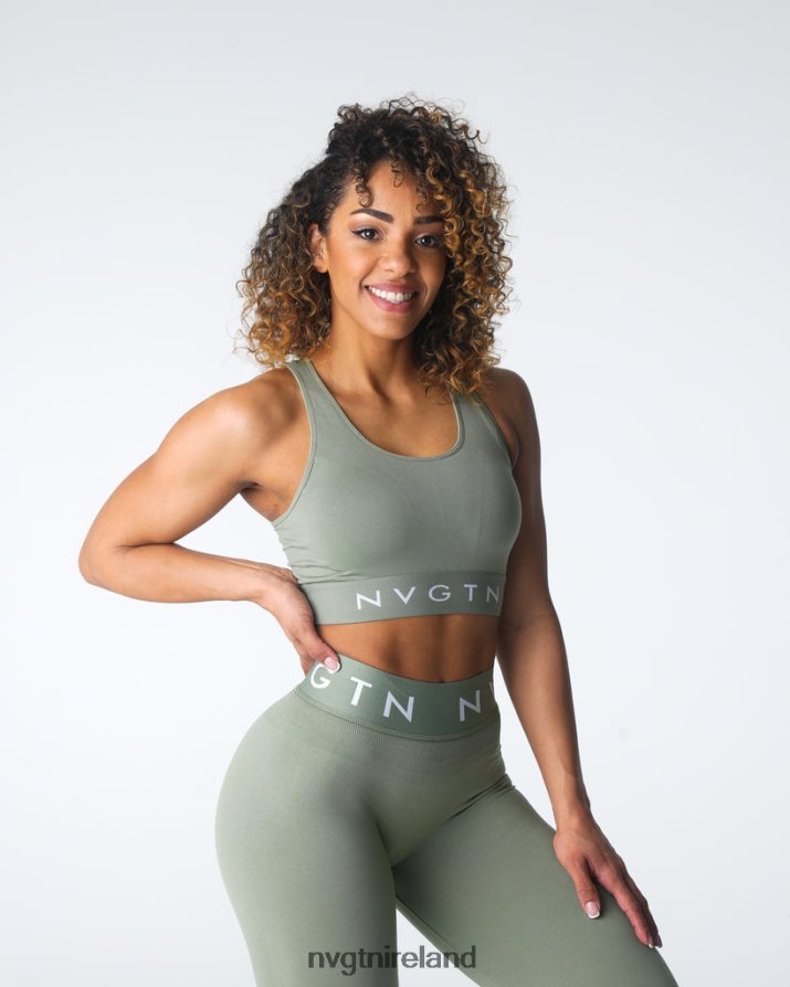 NVGTN Legacy Sport Seamless Bra Fitness Sage Green Women VV2PRZ31