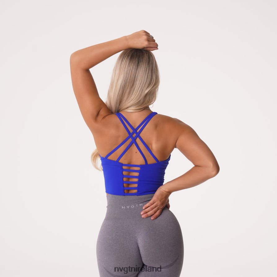 NVGTN Matrix Bra Top Fitness Sapphire Blue Women VV2PRZ87