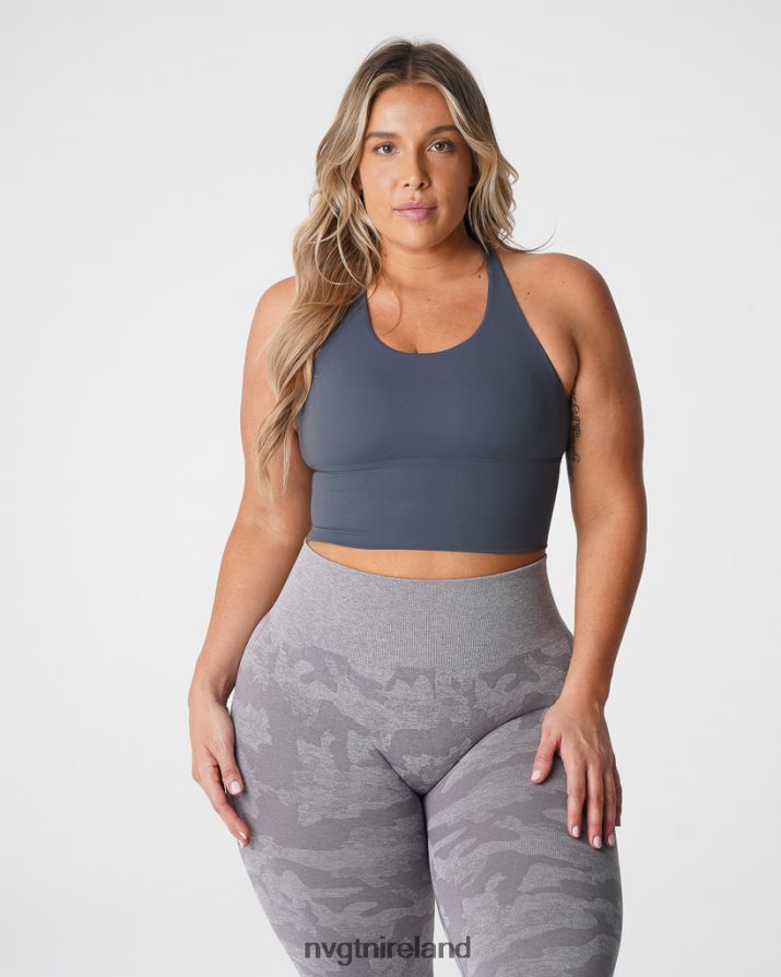 NVGTN Matrix Bra Top Fitness Stone Grey Women VV2PRZ229