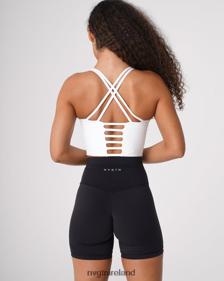 NVGTN Matrix Bra Top Fitness White Women VV2PRZ82