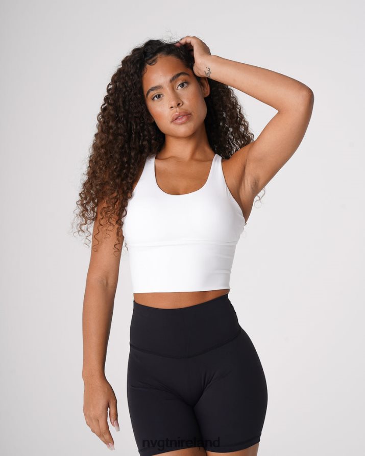 NVGTN Matrix Bra Top Fitness White Women VV2PRZ82