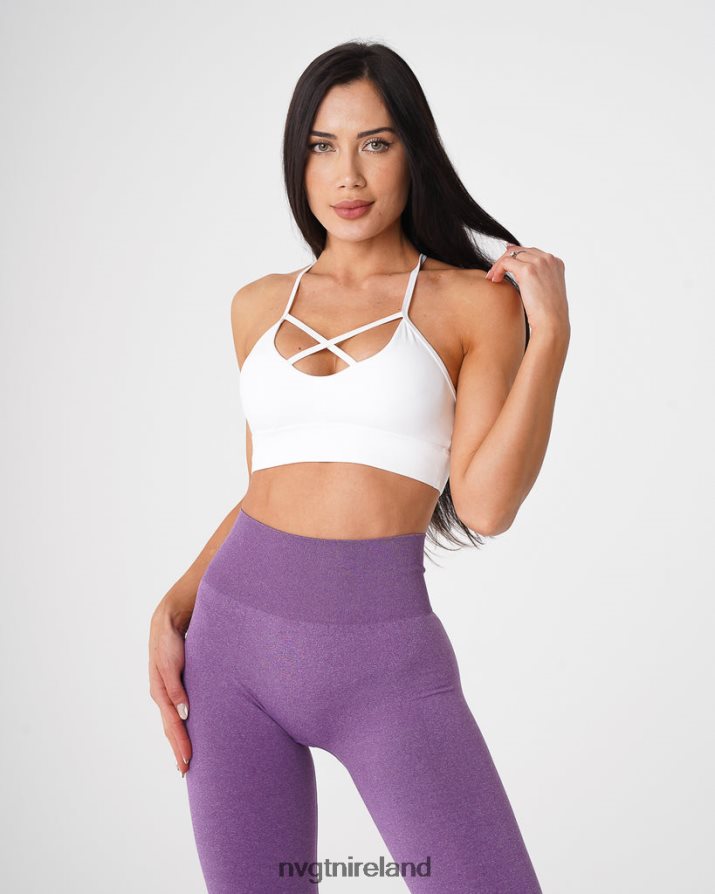 NVGTN Oasis Bra Fitness White Women VV2PRZ182