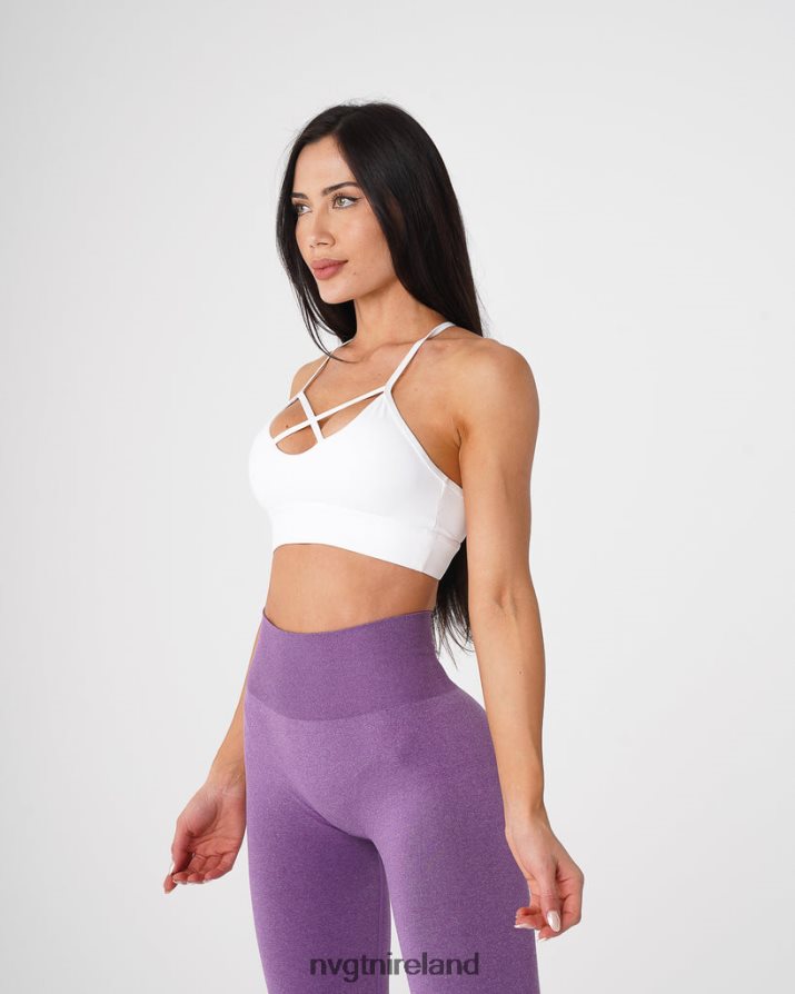 NVGTN Oasis Bra Fitness White Women VV2PRZ182