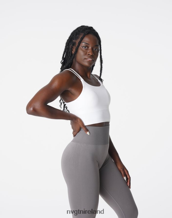 NVGTN Poise Bra Top Fitness White Women VV2PRZ106