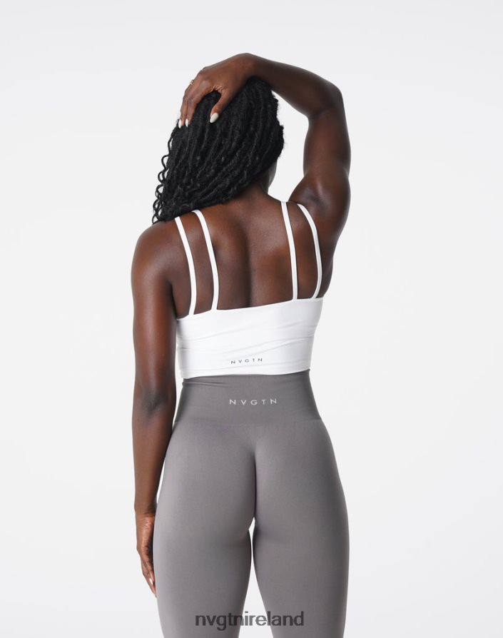 NVGTN Poise Bra Top Fitness White Women VV2PRZ106