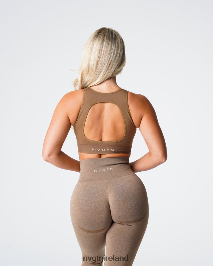 NVGTN Pursuit Seamless Bra Fitness Mocha Women VV2PRZ144