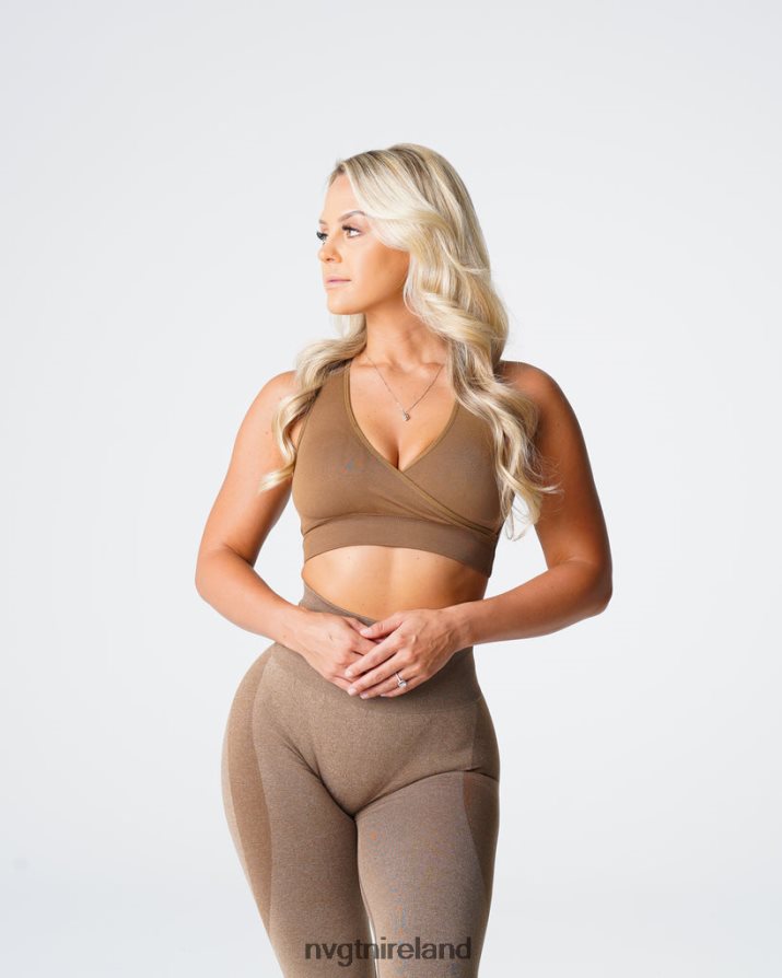 NVGTN Pursuit Seamless Bra Fitness Mocha Women VV2PRZ144