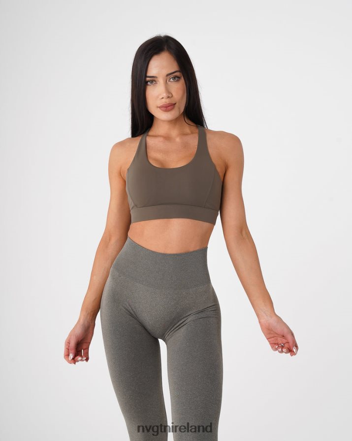 NVGTN Reveal Bra Fitness Khaki Green Women VV2PRZ55