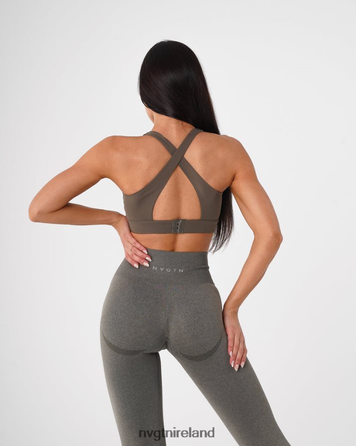 NVGTN Reveal Bra Fitness Khaki Green Women VV2PRZ55