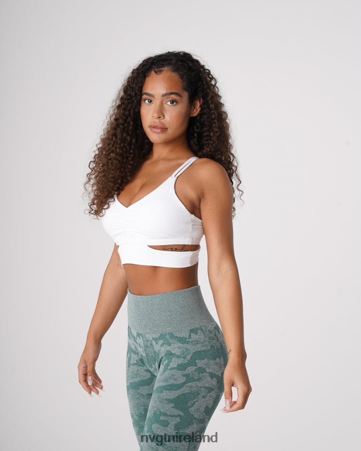 NVGTN Revolve Bra Fitness White Women VV2PRZ99