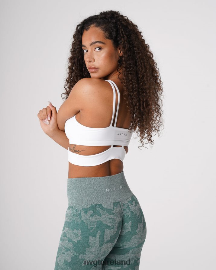 NVGTN Revolve Bra Fitness White Women VV2PRZ99