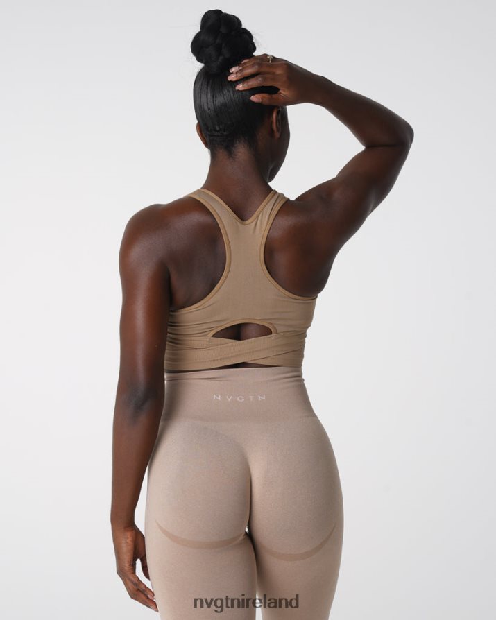 NVGTN Sculpt Seamless Bra Top Fitness Beige Women VV2PRZ145