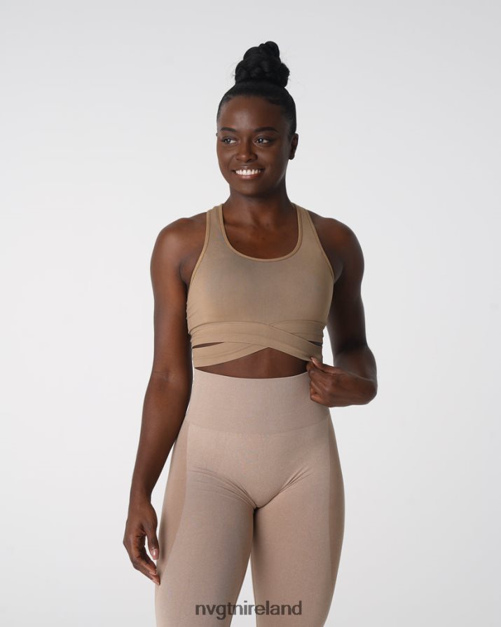 NVGTN Sculpt Seamless Bra Top Fitness Beige Women VV2PRZ145