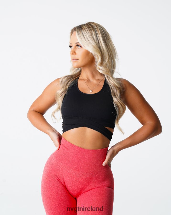 NVGTN Sculpt Seamless Bra Top Fitness Black Women VV2PRZ202