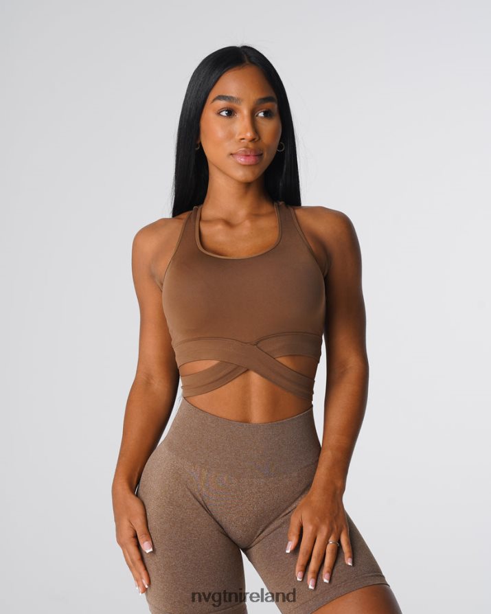 NVGTN Sculpt Seamless Bra Top Fitness Mocha Women VV2PRZ139
