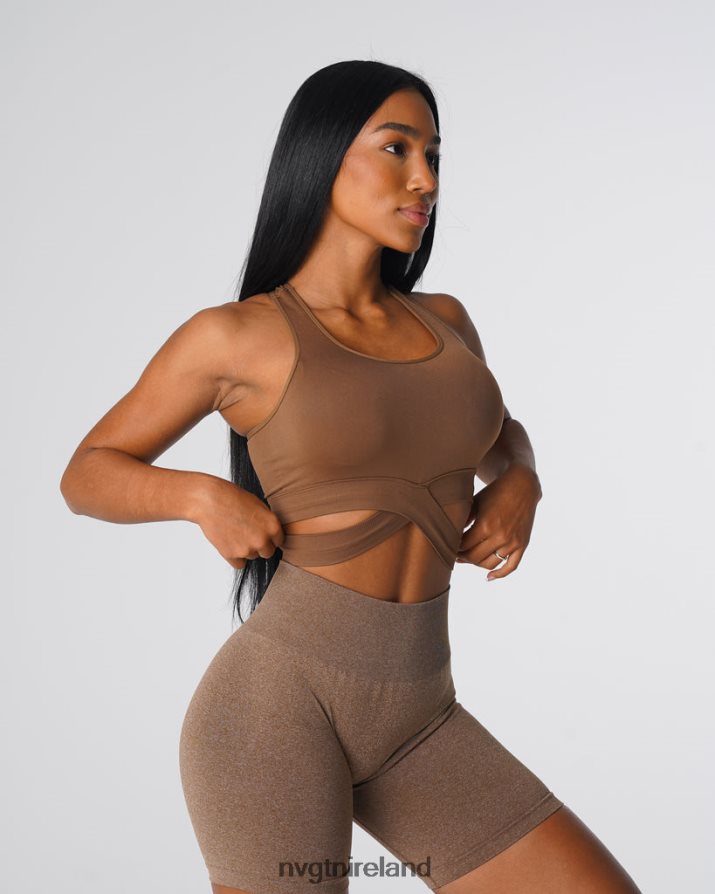 NVGTN Sculpt Seamless Bra Top Fitness Mocha Women VV2PRZ139