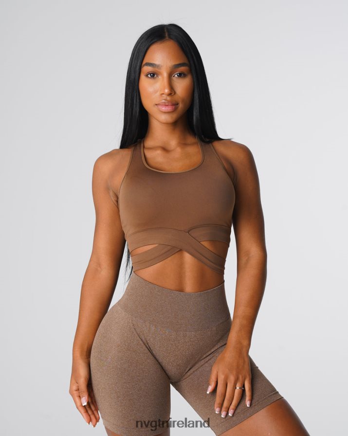 NVGTN Sculpt Seamless Bra Top Fitness Mocha Women VV2PRZ139