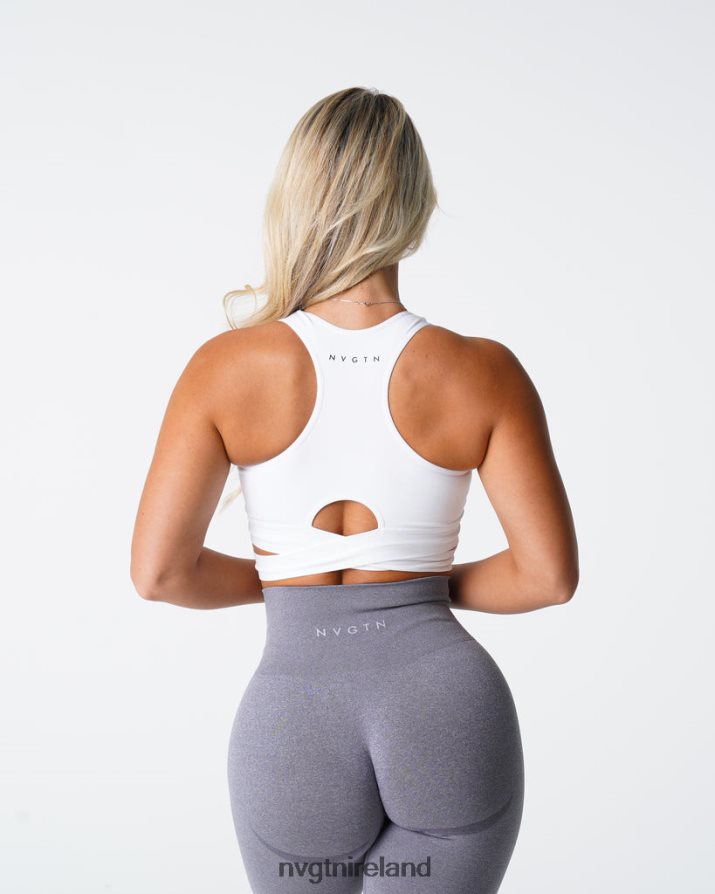 NVGTN Sculpt Seamless Bra Top Fitness White Women VV2PRZ201