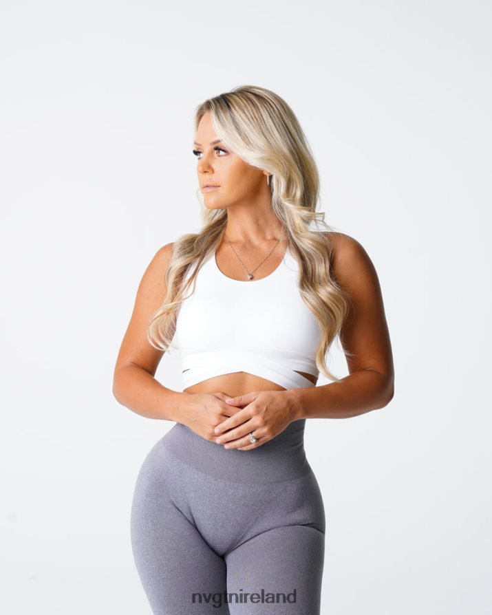 NVGTN Sculpt Seamless Bra Top Fitness White Women VV2PRZ201