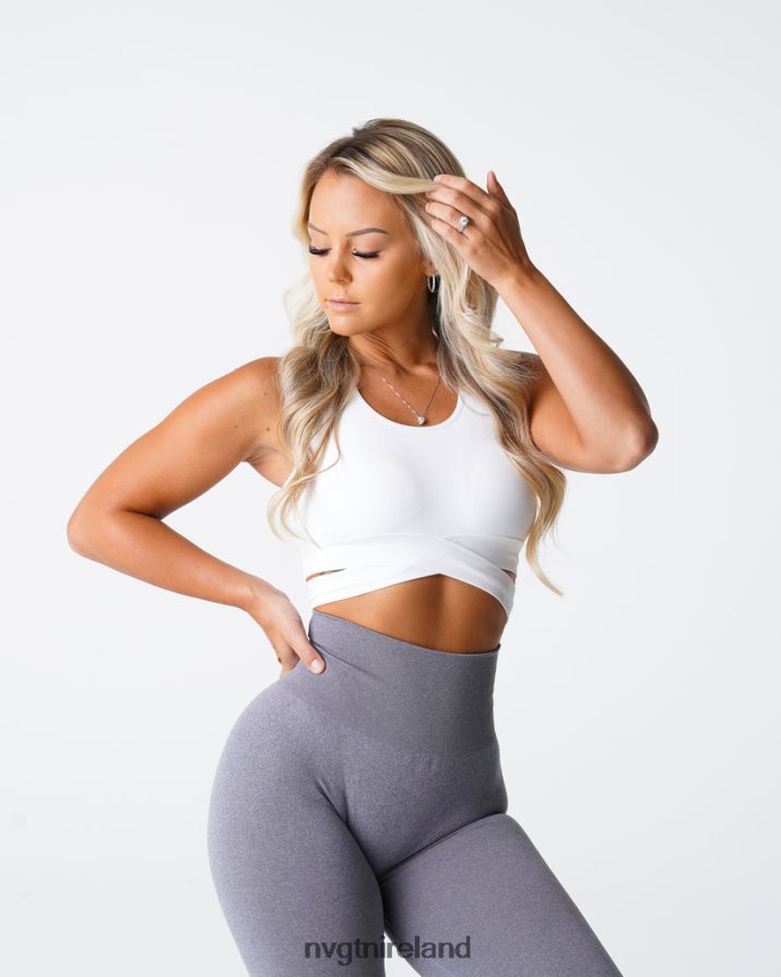 NVGTN Sculpt Seamless Bra Top Fitness White Women VV2PRZ201