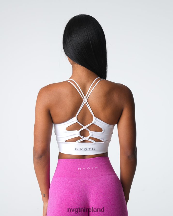 NVGTN Thrive Seamless Bra Fitness White Women VV2PRZ6