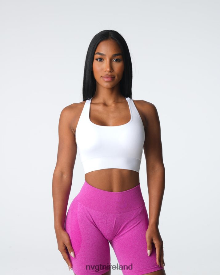 NVGTN Thrive Seamless Bra Fitness White Women VV2PRZ6