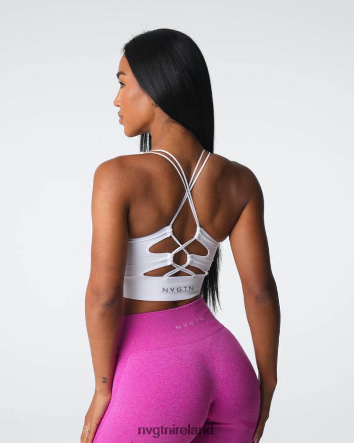 NVGTN Thrive Seamless Bra Fitness White Women VV2PRZ6