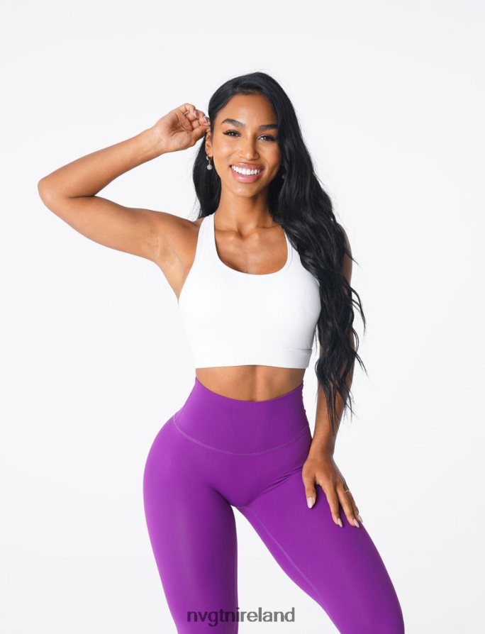 NVGTN Trio Bra Fitness White Women VV2PRZ188