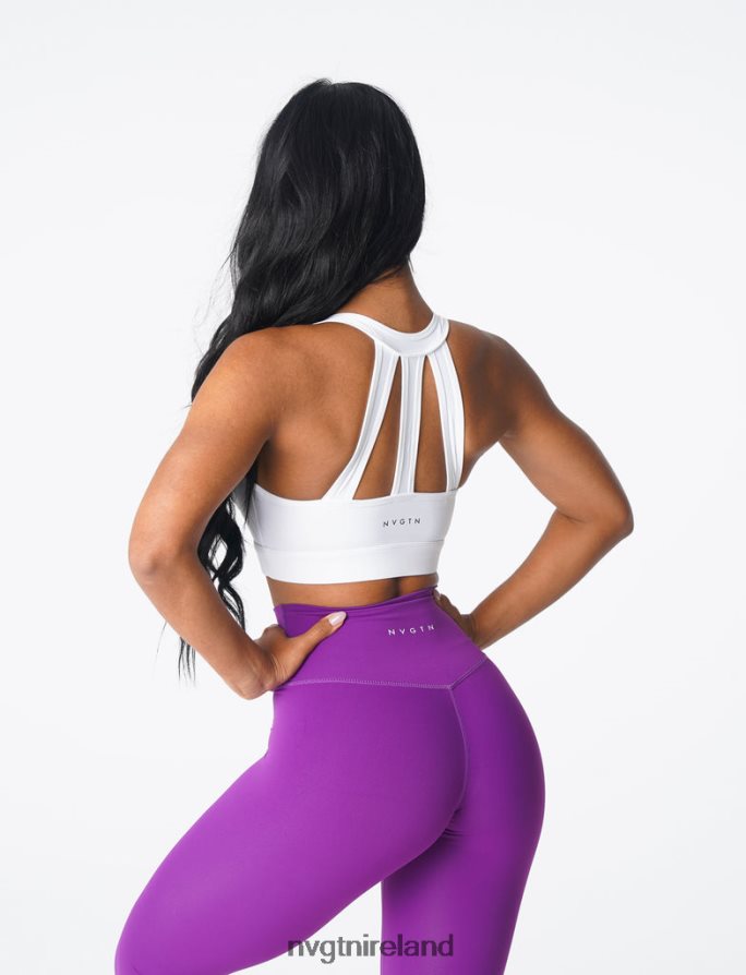 NVGTN Trio Bra Fitness White Women VV2PRZ188