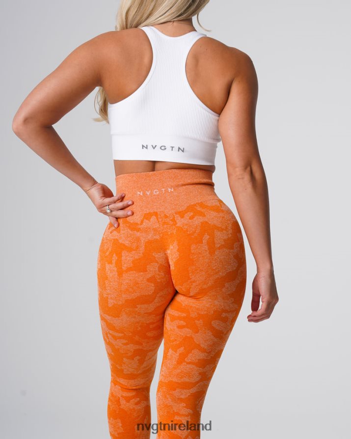NVGTN Camo Seamless Leggings Fitness Burnt Orange Women VV2PRZ669