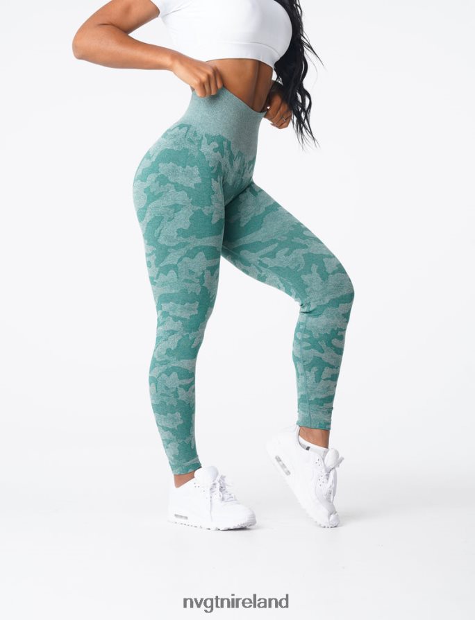 NVGTN Camo Seamless Leggings Fitness Forest Green Women VV2PRZ662