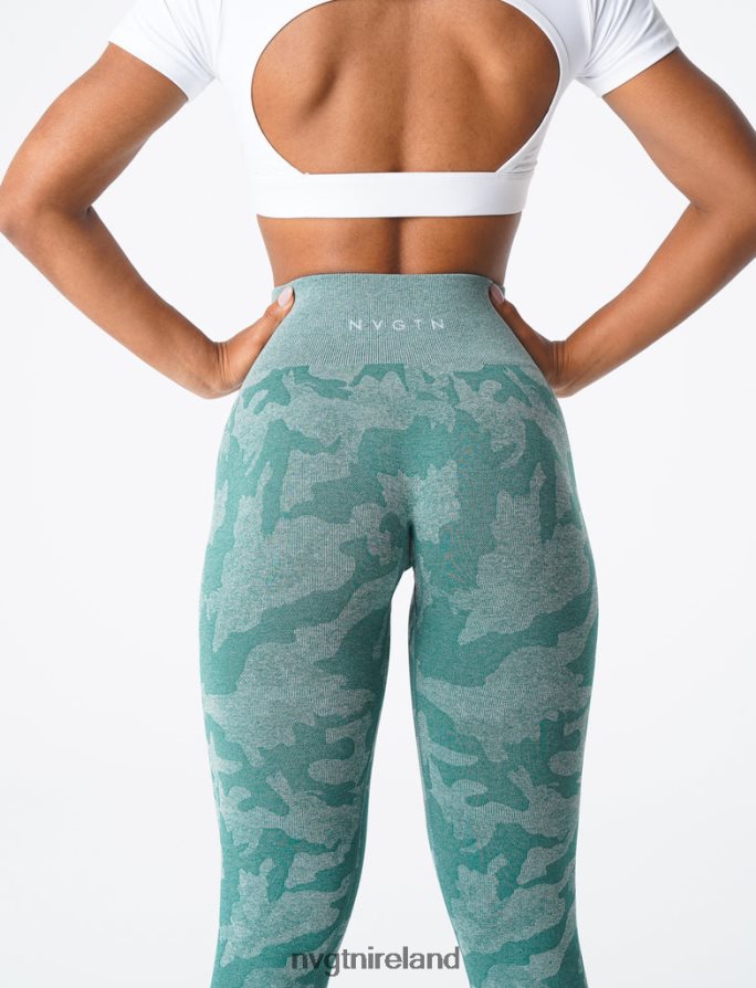 NVGTN Camo Seamless Leggings Fitness Forest Green Women VV2PRZ662