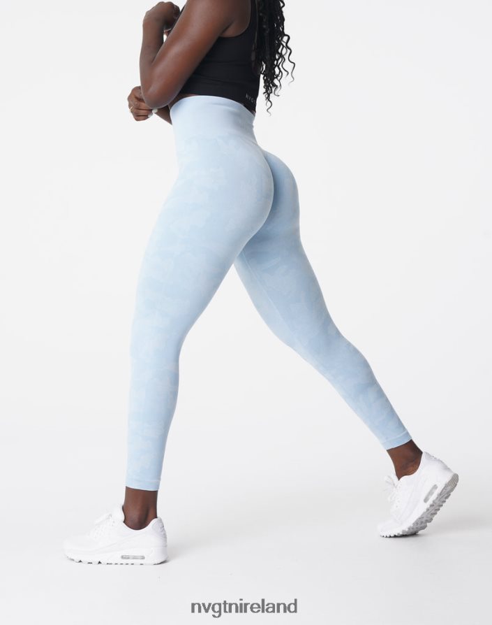 NVGTN Camo Seamless Leggings Fitness Icy Blue Women VV2PRZ663