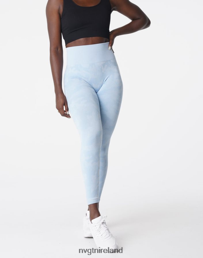 NVGTN Camo Seamless Leggings Fitness Icy Blue Women VV2PRZ663
