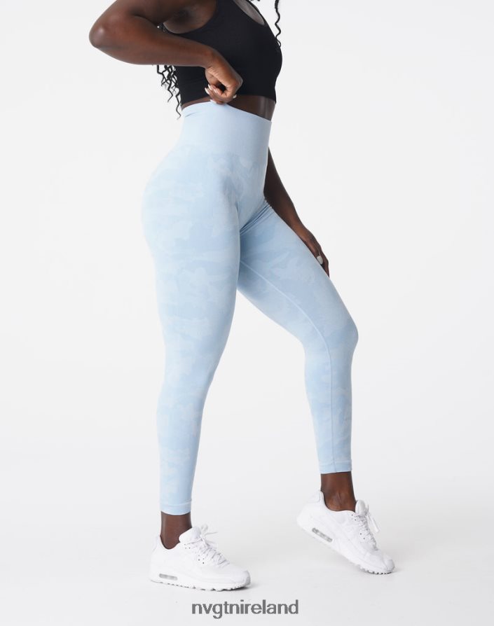 NVGTN Camo Seamless Leggings Fitness Icy Blue Women VV2PRZ663