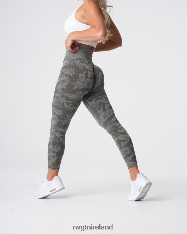 NVGTN Camo Seamless Leggings Fitness Khaki Green Women VV2PRZ675