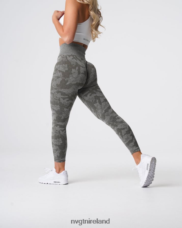 NVGTN Camo Seamless Leggings Fitness Khaki Green Women VV2PRZ675