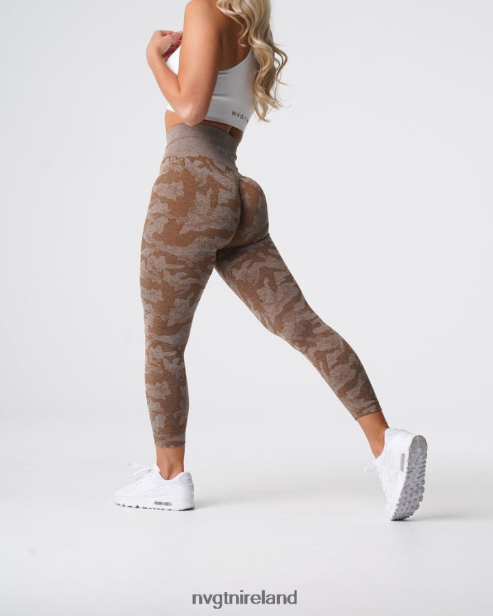 NVGTN Camo Seamless Leggings Fitness Mocha Women VV2PRZ661