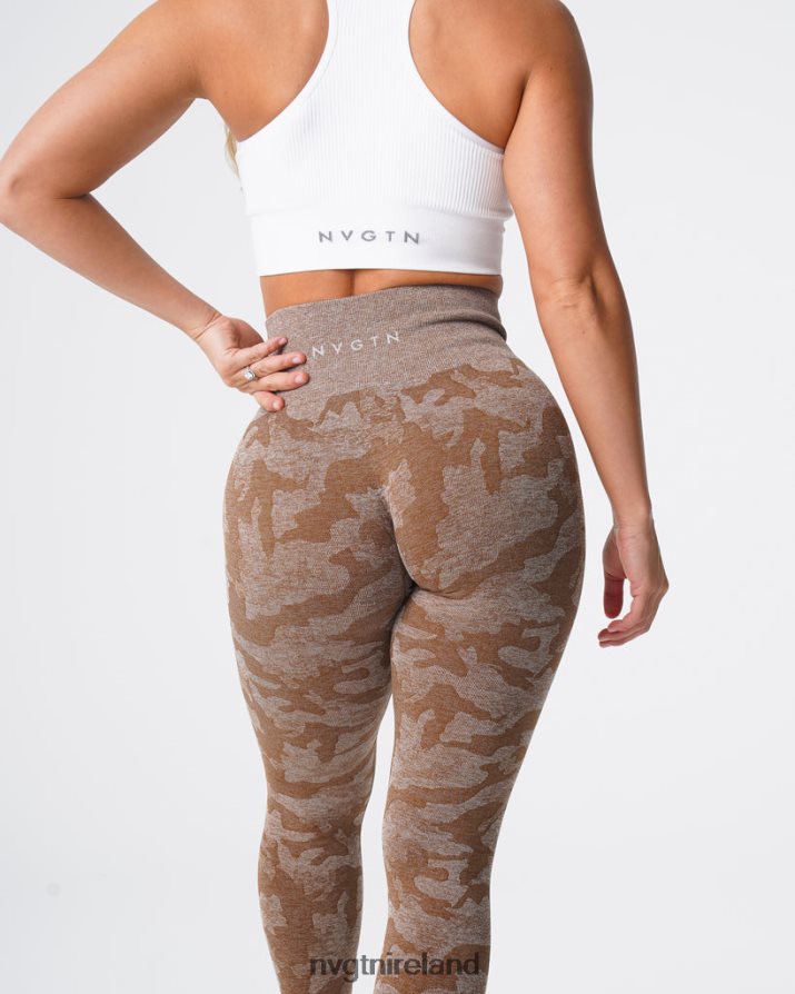 NVGTN Camo Seamless Leggings Fitness Mocha Women VV2PRZ661