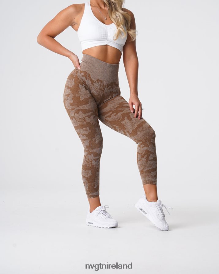 NVGTN Camo Seamless Leggings Fitness Mocha Women VV2PRZ661