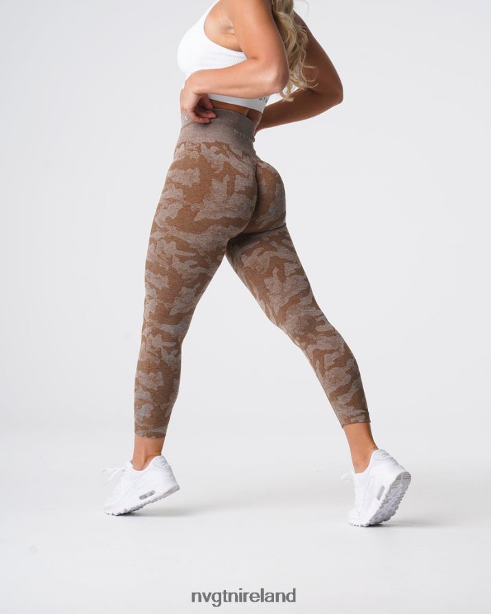 NVGTN Camo Seamless Leggings Fitness Mocha Women VV2PRZ661