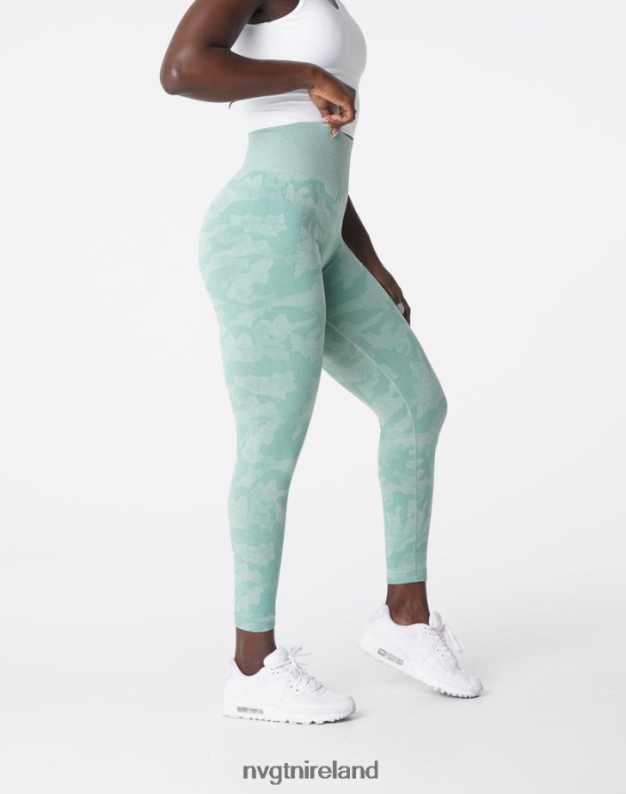 NVGTN Camo Seamless Leggings Fitness Sage Green Women VV2PRZ672