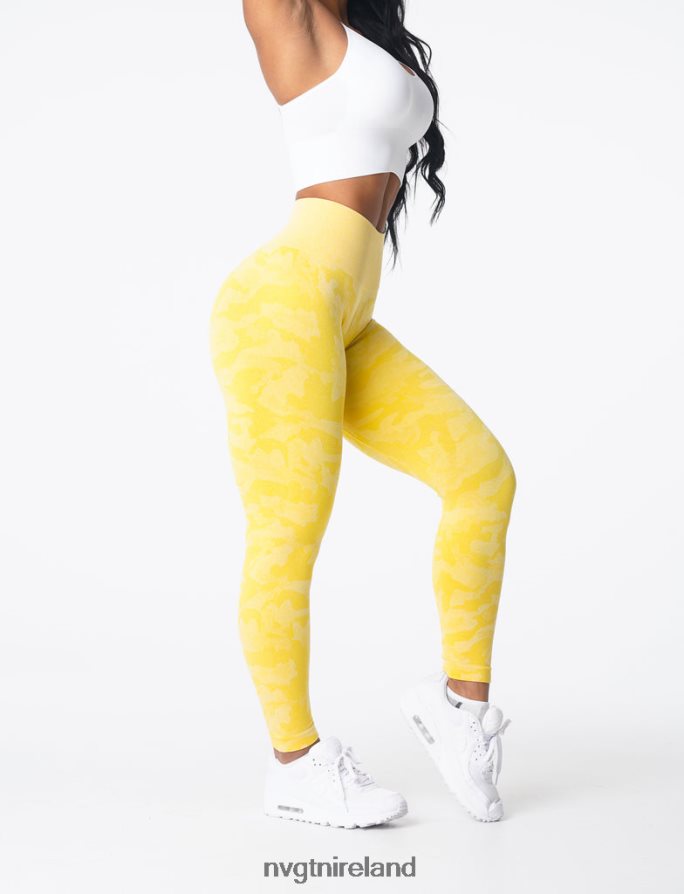 NVGTN Camo Seamless Leggings Fitness Sunshine Yellow Women VV2PRZ665